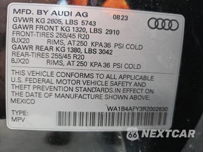 Zdjęcie 13 z 14 samochodu: 2024 AUDI SQ5 PREMIUM PLUS VIN:WA1B4AFY3R2002630 - miniatura