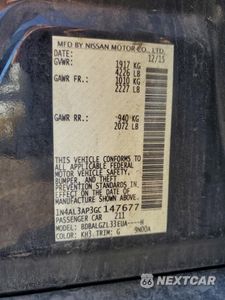 Zdjęcie 12 z 12 samochodu: 2016 NISSAN ALTIMA 2.5 VIN:1N4AL3AP3GC147677 - miniatura