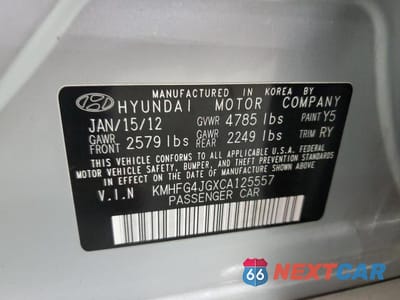 Zdjęcie 12 z 12 samochodu: 2012 HYUNDAI AZERA GLS VIN:KMHFG4JGXCA125557 - miniatura