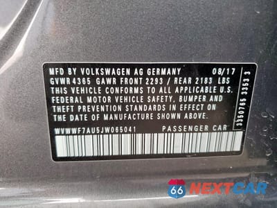 Zdjęcie 12 z 13 samochodu: 2018 VOLKSWAGEN GOLF R VIN:WVWWF7AU5JW065041 - miniatura