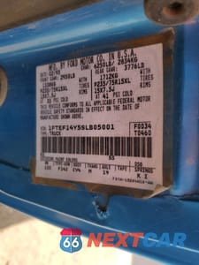 Zdjęcie 13 z 13 samochodu: 1995 FORD F150 VIN:1FTEF14Y5SLB05001 - miniatura