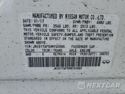 Zdjęcie 13 z 13 samochodu: 2017 INFINITI Q50 PREMIUM VIN:JN1BY1AP6HM740680 - miniatura