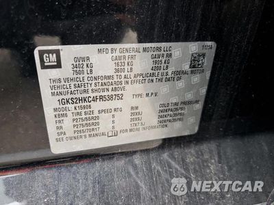 Zdjęcie 13 z 13 samochodu: 2015 GMC YUKON XL K1500 SLT VIN:1GKS2HKC4FR538752 - miniatura