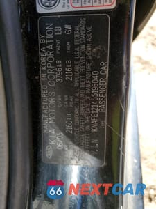 Zdjęcie 12 z 12 samochodu: 2005 KIA SPECTRA LX VIN:KNAFE121455196040 - miniatura