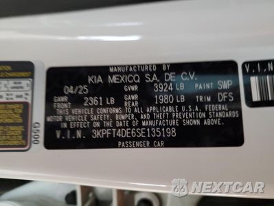Zdjęcie 12 z 14 samochodu: 2025 KIA K4 LX VIN:3KPFT4DE6SE135198 - miniatura
