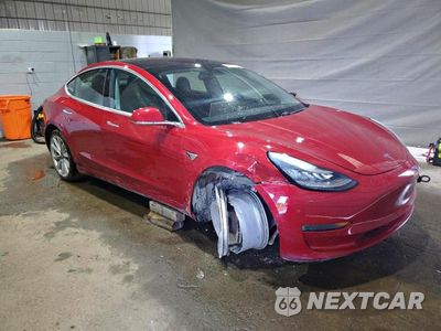 Czwarte zdjęcie samochodu z boku: 2018 TESLA MODEL 3 VIN:5YJ3E1EB3JF133367 - miniatura