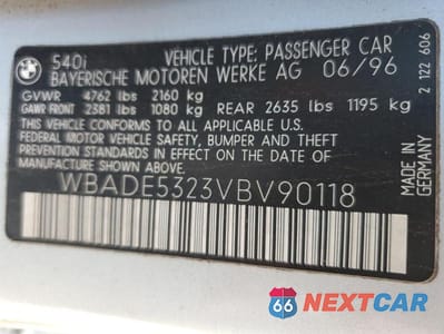Zdjęcie 12 z 12 samochodu: 1997 BMW 540 I VIN:WBADE5323VBV90118 - miniatura