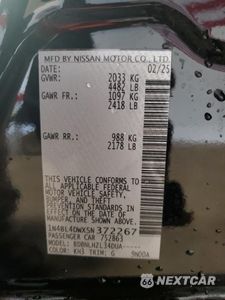 Zdjęcie 12 z 12 samochodu: 2025 NISSAN ALTIMA SV VIN:1N4BL4DWXSN372267 - miniatura