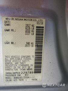 Zdjęcie 12 z 12 samochodu: 2018 NISSAN ALTIMA 2.5 VIN:1N4AL3AP9JC229789 - miniatura