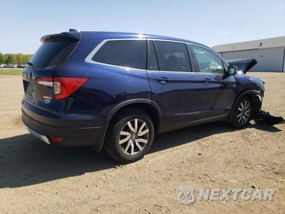 Trzecie zdjęcie samochodu z tyłu: 2021 HONDA PILOT EXL VIN:5FNYF6H53MB009710 - miniatura