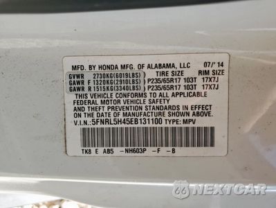 Zdjęcie 13 z 15 samochodu: 2014 HONDA ODYSSEY EX VIN:5FNRL5H45EB131100 - miniatura