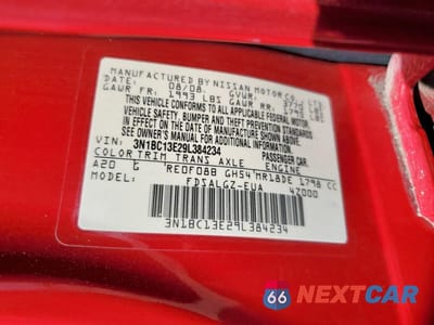 Zdjęcie 12 z 12 samochodu: 2009 NISSAN VERSA S VIN:3N1BC13E29L384234 - miniatura