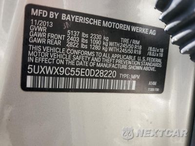 Zdjęcie 12 z 14 samochodu: 2014 BMW X3 XDRIVE28I VIN:5UXWX9C55E0D28220 - miniatura