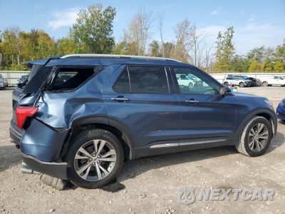 Trzecie zdjęcie samochodu z tyłu: 2020 FORD EXPLORER PLATINUM VIN:1FM5K8HC0LGA75205 - miniatura
