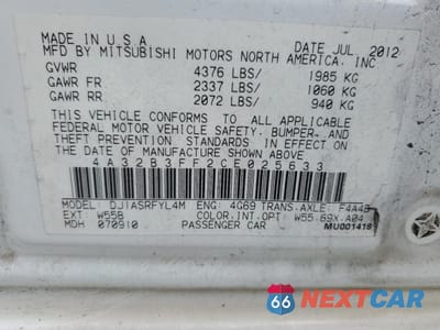 Zdjęcie 12 z 12 samochodu: 2012 MITSUBISHI GALANT ES VIN:4A32B3FF2CE025633 - miniatura