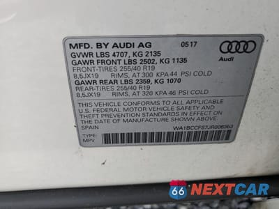 Zdjęcie 13 z 13 samochodu: 2018 AUDI Q3 PREMIUM VIN:WA1BCCFS7JR006363 - miniatura