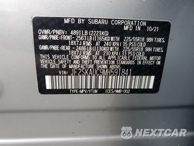 Zdjęcie 13 z 14 samochodu: 2021 SUBARU FORESTER LIMITED VIN:JF2SKAUC9MH591841 - miniatura