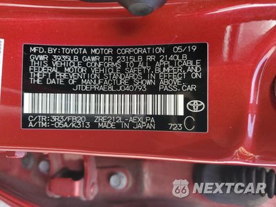 Zdjęcie 12 z 13 samochodu: 2020 TOYOTA COROLLA LE VIN:JTDEPRAE8LJ040793 - miniatura