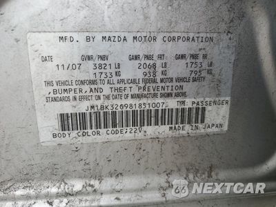 Zdjęcie 13 z 15 samochodu: 2008 MAZDA 3 I VIN:JM1BK32G981851007 - miniatura
