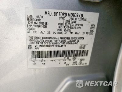 Zdjęcie 13 z 15 samochodu: 2014 FORD EDGE LIMITED VIN:2FMDK3KC2EBB24115 - miniatura