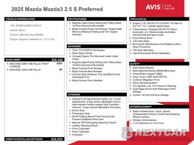 Zdjęcie 12 z 14 samochodu: 2025 MAZDA 3 PREFERRED VIN:JM1BPACM6S1768135 - miniatura