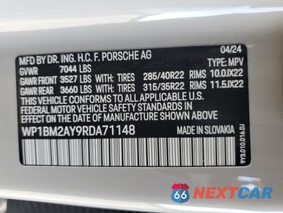 Zdjęcie 13 z 15 samochodu: 2024 PORSCHE CAYENNE TURBO E-HYBRID COUPE VIN:WP1BM2AY9RDA71148 - miniatura