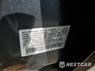 Zdjęcie 13 z 13 samochodu: 2013 HONDA PILOT LX VIN:5FNYF4H24DB015395 - miniatura