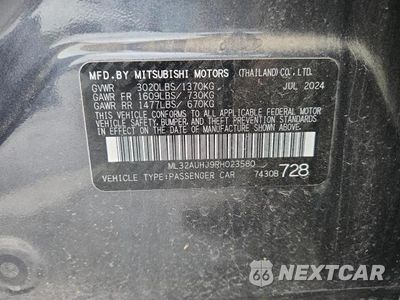 Zdjęcie 12 z 12 samochodu: 2024 MITSUBISHI MIRAGE ES VIN:ML32AUHJ9RH023580 - miniatura