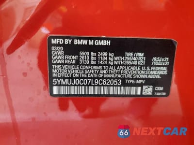 Zdjęcie 13 z 13 samochodu: 2020 BMW X4 M COMPETITION VIN:5YMUJ0C07L9C62053 - miniatura