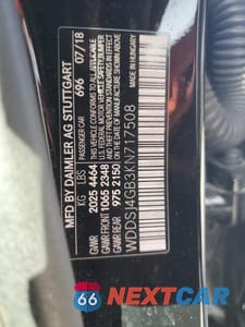 Zdjęcie 12 z 12 samochodu: 2019 MERCEDES-BENZ CLA 250 4MATIC VIN:WDDSJ4GB3KN717508 - miniatura