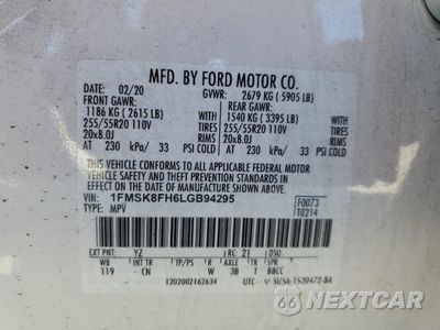 Zdjęcie 13 z 15 samochodu: 2020 FORD EXPLORER LIMITED VIN:1FMSK8FH6LGB94295 - miniatura