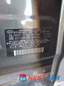 Zdjęcie 12 z 12 samochodu: 2022 HYUNDAI IONIQ BLUE VIN:KMHC65LC9NU267180 - miniatura