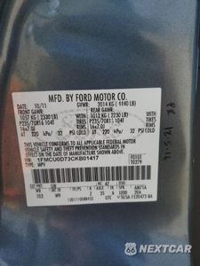 Zdjęcie 12 z 14 samochodu: 2012 FORD ESCAPE XLT VIN:1FMCU0D73CKB01417 - miniatura