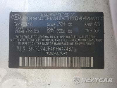 Zdjęcie 13 z 16 samochodu: 2019 HYUNDAI ELANTRA SE VIN:5NPD74LF4KH447487 - miniatura