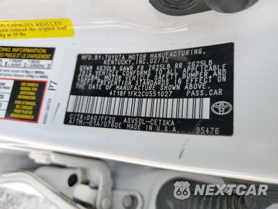 Zdjęcie 12 z 12 samochodu: 2012 TOYOTA CAMRY BASE VIN:4T1BF1FK2CU551027 - miniatura