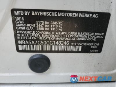 Zdjęcie 12 z 12 samochodu: 2016 BMW 528 XI VIN:WBA5A7C50GG148246 - miniatura