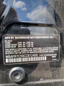 Zdjęcie 12 z 12 samochodu: 2012 BMW 535 I VIN:WBAFR7C59CC812400 - miniatura