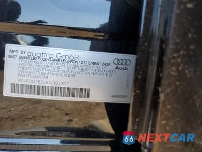 Zdjęcie 12 z 12 samochodu: 2008 AUDI RS4 QUATTRO VIN:WUADU78E28N901371 - miniatura