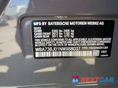 Zdjęcie 13 z 13 samochodu: 2022 BMW 540 XI VIN:WBA73BJ01NWX68037 - miniatura