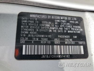 Zdjęcie 13 z 13 samochodu: 2019 NISSAN ROGUE SPORT S VIN:JN1BJ1CRXKW314182 - miniatura