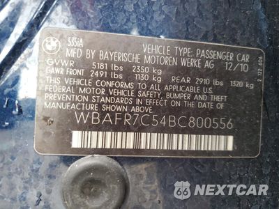 Zdjęcie 12 z 12 samochodu: 2011 BMW 535 I VIN:WBAFR7C54BC800556 - miniatura