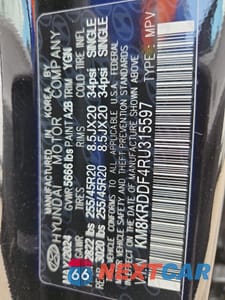Zdjęcie 13 z 13 samochodu: 2024 HYUNDAI IONIQ 5 LIMITED VIN:KM8KRDDF4RU315597 - miniatura