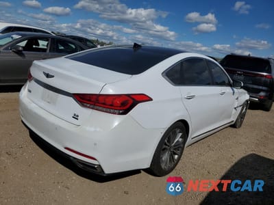 Trzecie zdjęcie samochodu z tyłu: 2017 GENESIS G80 BASE VIN:KMHGN4JE2HU167655 - miniatura