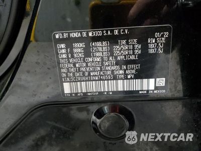 Zdjęcie 13 z 13 samochodu: 2022 HONDA HR-V SPORT VIN:3CZRU6H18NM746593 - miniatura