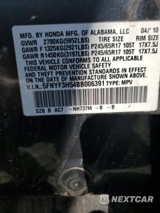 Zdjęcie 14 z 14 samochodu: 2011 HONDA PILOT EXL VIN:5FNYF3H54BB006391 - miniatura