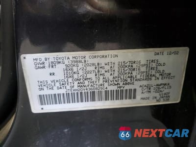 Zdjęcie 12 z 12 samochodu: 2003 TOYOTA RAV4 VIN:JTEHH20V436082914 - miniatura