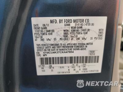 Zdjęcie 13 z 13 samochodu: 2012 FORD ESCAPE HYBRID VIN:1FMCU4K37CKA47854 - miniatura