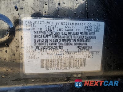 Zdjęcie 13 z 16 samochodu: 2017 NISSAN VERSA NOTE S VIN:3N1CE2CPXHL377102 - miniatura