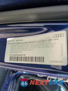 Zdjęcie 13 z 13 samochodu: 2019 AUDI A4 PREMIUM VIN:WAUGMAF40KA037109 - miniatura