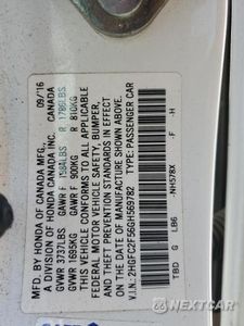 Zdjęcie 12 z 12 samochodu: 2016 HONDA CIVIC LX VIN:2HGFC2F56GH569782 - miniatura